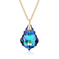 Crystal & Silver Halskette Baroque in versch. Farben