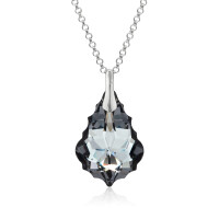 Crystal & Silver Halskette Baroque