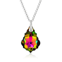 Crystal & Silver Halskette Baroque