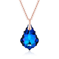 Crystal & Silver Halskette Baroque