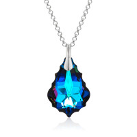 Crystal & Silver Halskette Baroque