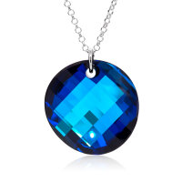 Halskette mit Swarovski Kristall TWIST Bermuda Blue