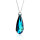 Crystal & Silver Halskette Tear Bermuda Blue
