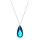 Crystal & Silver Halskette Tear Bermuda Blue