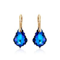 Crystal & Silver Ohrhänger Baroque