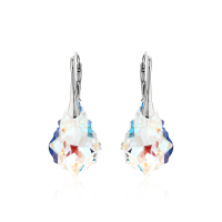 Crystal & Silver Ohrhänger Baroque