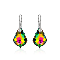 Crystal & Silver Ohrhänger Baroque