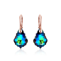 Crystal & Silver Ohrhänger Baroque