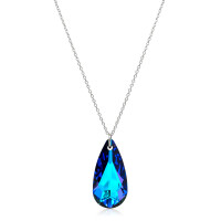 Crystal & Silver Halskette Tear Heliotrope
