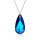 Crystal & Silver Halskette Tear Heliotrope