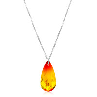 Crystal & Silver Halskette Tear Feueropal Blue AB