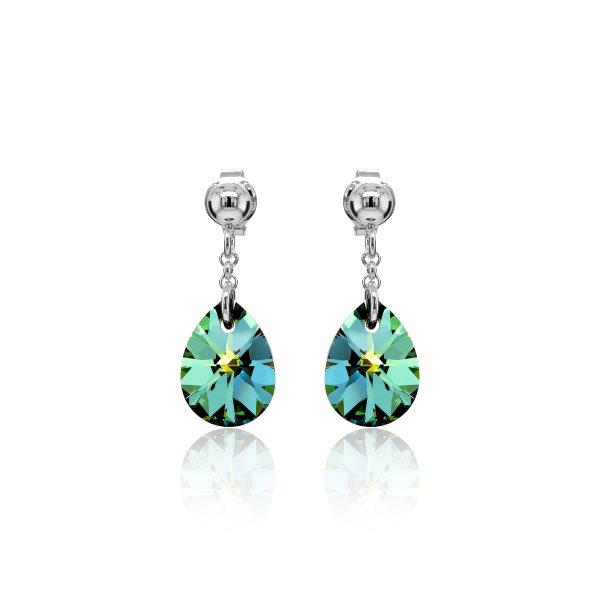Crystal & Silver Ohrstecker mini Pear Sahara
