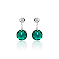 Ohrstecker mit Swarovski Kristall CLASSIC CUT Emerald...