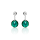 Crystal &amp; Silver Ohrstecker Classic Cut Emerald Shimmer