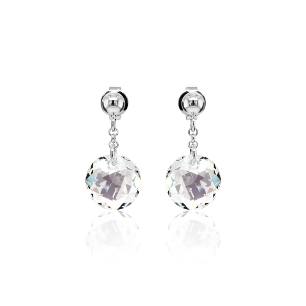 Crystal & Silver Ohrstecker Classic Cut Crystal Shimmer