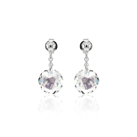 Crystal &amp; Silver Ohrstecker Classic Cut Crystal Shimmer