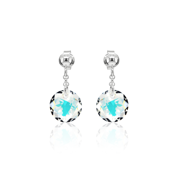 Crystal & Silver Ohrstecker Classic Cut Aurora Borealis