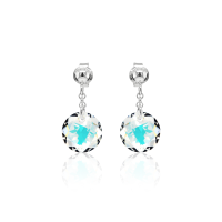 Crystal & Silver Ohrstecker Classic Cut Aurora Borealis