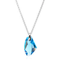 Crystal &amp; Silver Halskette Galactic Aquamarine