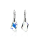 Crystal & Silver Ohrhänger De-Art Aurora Borealis