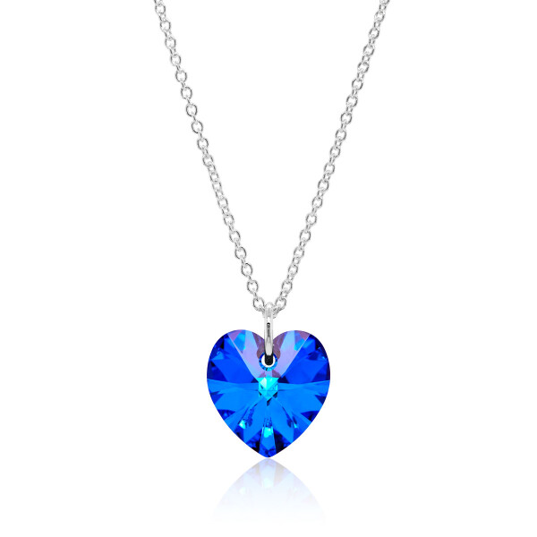Crystal & Silver Halskette Heart in versch. Farben