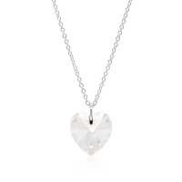 Crystal & Silver Halskette Heart in versch. Farben