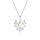 Crystal & Silver Halskette Heart