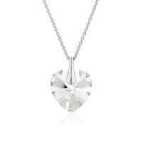 Crystal &amp; Silver Halskette Heart Crystal Shimmer