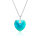 Crystal &amp; Silver Halskette Heart Blue Zirkon Shimmer