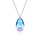 Crystal &amp; Silver Halskette Pear Aquamarine Shimmer