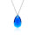 Crystal &amp; Silver Halskette Pear Majestic Blue