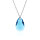 Crystal &amp; Silver Halskette Pear Aquamarine
