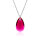 Crystal &amp; Silver Halskette Pear Ruby