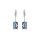 Crystal & Silver Pendel-Ohrhänger Emerald Cut