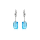 Crystal & Silver Pendel-Ohrhänger Emerald Cut Aquamarine