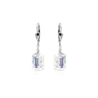 Pendel-Ohrhänger mit Swarovski Kristall EMERALD CUT...
