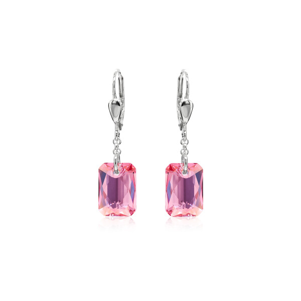 Pendel-Ohrhänger mit Swarovski Kristall EMERALD CUT Light...