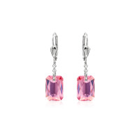 Pendel-Ohrhänger mit Swarovski Kristall EMERALD CUT Light...