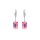 Crystal & Silver Pendel-Ohrhänger Emerald Cut Light Rosé Shimmer