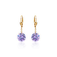 Crystal &amp; Silver Pendel-Ohrh&auml;nger Zirkonia in...