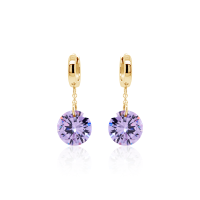 Crystal &amp; Silver Pendel-Creole mit Zirkonia in...