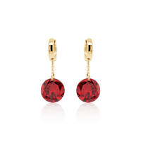 Crystal & Silver Pendel-Creole mit Zirkonia in versch. Farben