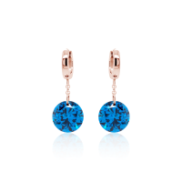 Crystal & Silver Pendel-Creole mit Zirkonia in versch. Farben