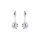 Crystal & Silver Pendel-Creole mit Zirkonia in versch. Farben
