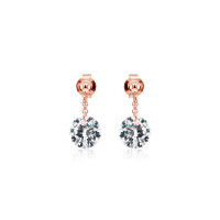 Ohrstecker mit Zirkonia Silber Rosé vergoldet