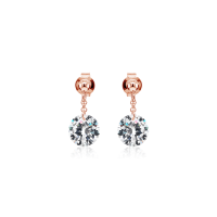 Ohrstecker mit Zirkonia Silber Rosé vergoldet
