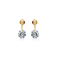 Ohrstecker mit Zirkonia Silber 18K vergoldet