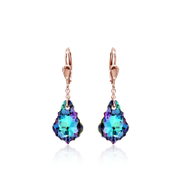 Crystal & Silver Pendel-Ohrhänger Baroque...