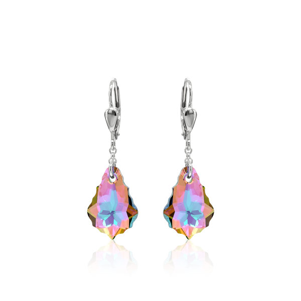 Crystal & Silver Pendel-Ohrhänger Baroque Paradise Shine echtes Silber
