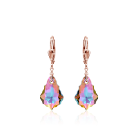 Crystal & Silver Pendel-Ohrhänger Baroque...